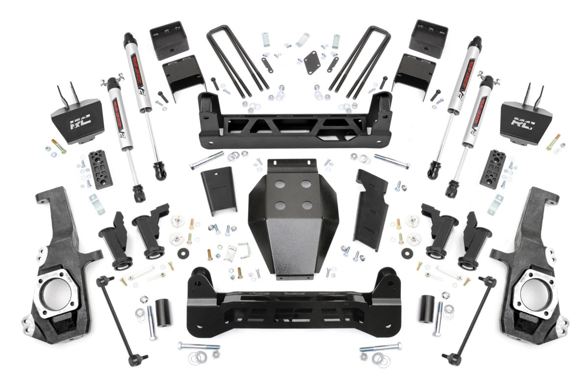 GMC Sierra 2500 HD Suspension Lift Kit - Rough Country - 5 Inch Lift Kit with Torsion Drop - '20-'25